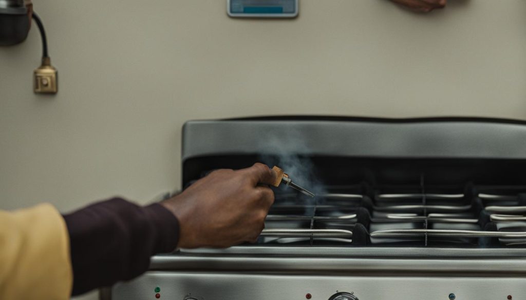 What causes my stove to trip the circuit breaker when turned on?